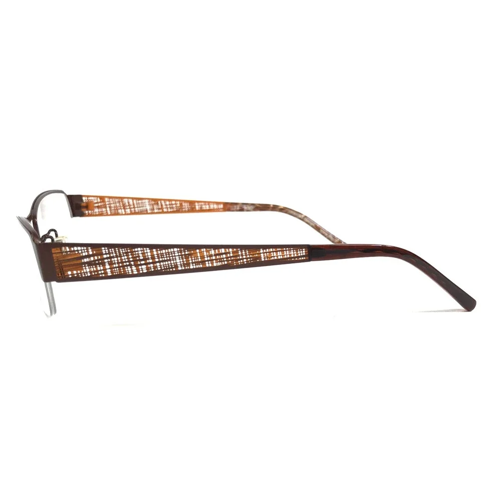 J.F. Rey Eyeglasses Frames JF2590 9560 Matte Brown Orange Half Rim 54-15-145